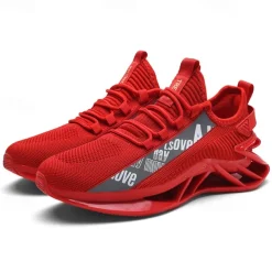 Men's High-Performance Athletic Sneakers in Vibrant Red – Lightweight, Breathable, and Durable Design for Running and Sports