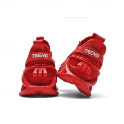 Men's High-Performance Athletic Sneakers in Vibrant Red – Lightweight, Breathable, and Durable Design for Running and Sports