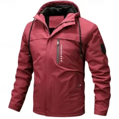 Men's Hiking Fleece Jacket Winter Outdoor Thermal Warm Fleece Lining Fleece Jackets Full Zip Climbing Camping / Hiking / Caving Traveling Black White Army Green Red Khaki