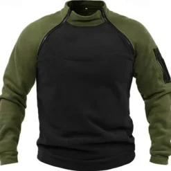 Men's Hiking Fleece Jacket Fleece Winter Outdoor Warm Soft Comfortable Fleece Jackets Full Zip Camping / Hiking / Caving Traveling Winter Sports Dark Grey Forest Green Navy Dark Khaki Light Khaki