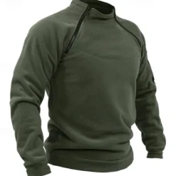 Men's Hiking Fleece Jacket Fleece Winter Outdoor Warm Soft Comfortable Fleece Jackets Full Zip Camping / Hiking / Caving Traveling Winter Sports Dark Grey Forest Green Navy Dark Khaki Light Khaki