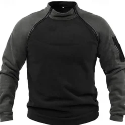 Men's Hiking Fleece Jacket Fleece Winter Outdoor Warm Soft Comfortable Fleece Jackets Full Zip Camping / Hiking / Caving Traveling Winter Sports Dark Grey Forest Green Navy Dark Khaki Light Khaki