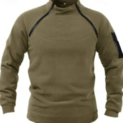 Men's Hiking Fleece Jacket Fleece Winter Outdoor Warm Soft Comfortable Fleece Jackets Full Zip Camping / Hiking / Caving Traveling Winter Sports Dark Grey Forest Green Navy Dark Khaki Light Khaki