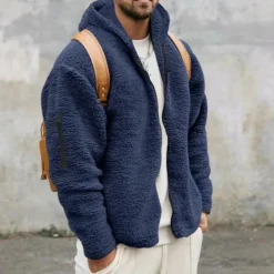 Men's Hiking Fleece Jacket Fleece Winter Outdoor Waterproof Warm Soft Comfortable Fleece Jackets Full Zip Camping / Hiking / Caving Traveling Winter Sports Dark Grey Black Dark Navy Khaki