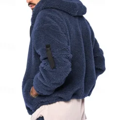 Men's Hiking Fleece Jacket Fleece Winter Outdoor Waterproof Warm Soft Comfortable Fleece Jackets Full Zip Camping / Hiking / Caving Traveling Winter Sports Dark Grey Black Dark Navy Khaki