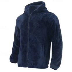 Men's Hiking Fleece Jacket Fleece Winter Outdoor Waterproof Warm Soft Comfortable Fleece Jackets Full Zip Camping / Hiking / Caving Traveling Winter Sports Dark Grey Black Dark Navy Khaki