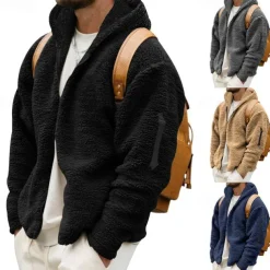 Men's Hiking Fleece Jacket Fleece Winter Outdoor Waterproof Warm Soft Comfortable Fleece Jackets Full Zip Camping / Hiking / Caving Traveling Winter Sports Dark Grey Black Dark Navy Khaki