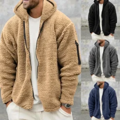 Men's Hiking Fleece Jacket Fleece Winter Outdoor Waterproof Warm Soft Comfortable Fleece Jackets Full Zip Camping / Hiking / Caving Traveling Winter Sports Dark Grey Black Dark Navy Khaki