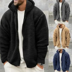 Men's Hiking Fleece Jacket Fleece Winter Outdoor Waterproof Warm Soft Comfortable Fleece Jackets Full Zip Camping / Hiking / Caving Traveling Winter Sports Dark Grey Black Dark Navy Khaki