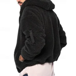 Men's Hiking Fleece Jacket Fleece Winter Outdoor Waterproof Warm Soft Comfortable Fleece Jackets Full Zip Camping / Hiking / Caving Traveling Winter Sports Dark Grey Black Dark Navy Khaki