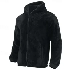 Men's Hiking Fleece Jacket Fleece Winter Outdoor Waterproof Warm Soft Comfortable Fleece Jackets Full Zip Camping / Hiking / Caving Traveling Winter Sports Dark Grey Black Dark Navy Khaki