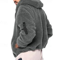 Men's Hiking Fleece Jacket Fleece Winter Outdoor Waterproof Warm Soft Comfortable Fleece Jackets Full Zip Camping / Hiking / Caving Traveling Winter Sports Dark Grey Black Dark Navy Khaki