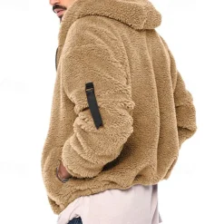 Men's Hiking Fleece Jacket Fleece Winter Outdoor Waterproof Warm Soft Comfortable Fleece Jackets Full Zip Camping / Hiking / Caving Traveling Winter Sports Dark Grey Black Dark Navy Khaki