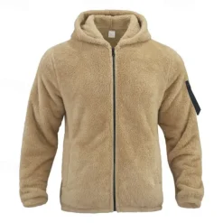 Men's Hiking Fleece Jacket Fleece Winter Outdoor Waterproof Warm Soft Comfortable Fleece Jackets Full Zip Camping / Hiking / Caving Traveling Winter Sports Dark Grey Black Dark Navy Khaki