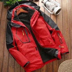 Men's Hiking 3-in-1 Jackets Ski Jacket Hiking Fleece Jacket Winter Outdoor Thermal Warm Waterproof Windproof Detachable Fleece Hoodie Windbreaker Trench Coat Single Slider Ski / Snowboard Fishing
