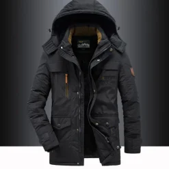 Men's Hiking Jacket Hiking Parka Fleece Winter Outdoor Windproof Fleece Lining Warm Breathable Outerwear Winter Jacket Parka Hunting Ski / Snowboard Climbing Black Army Green Khaki Dark Blue
