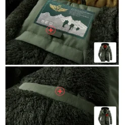 Men's Hiking Jacket Hiking Parka Fleece Winter Outdoor Windproof Fleece Lining Warm Breathable Outerwear Winter Jacket Parka Hunting Ski / Snowboard Climbing Black Army Green Khaki Dark Blue