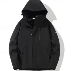 Men's Hiking Jacket Hiking 3-in-1 Jackets Outdoor Waterproof Windproof Warm Front Zipper Fleece Jackets Full Zip Camping / Hiking / Caving Black Ivory Red Blue Green