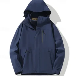 Men's Hiking Jacket Hiking 3-in-1 Jackets Outdoor Waterproof Windproof Warm Front Zipper Fleece Jackets Full Zip Camping / Hiking / Caving Black Ivory Red Blue Green