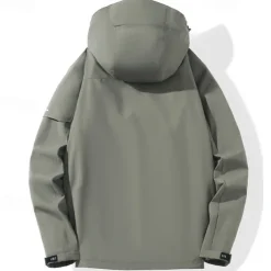 Men's Hiking Jacket Hiking 3-in-1 Jackets Outdoor Waterproof Windproof Warm Front Zipper Fleece Jackets Full Zip Camping / Hiking / Caving Black Ivory Red Blue Green