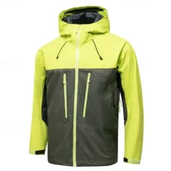 Men's Hiking Jacket Outdoor Color Block Waterproof Windproof Front Zipper Lightweight Jacket Full Zip Camping / Hiking / Caving Black Yellow Green Grey