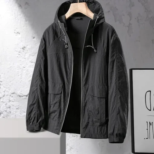 Men's Hiking Jacket Outdoor Sun Protection Breathable Lightweight Jacket Windbreaker Jacket Traveling Black Light Grey Coffee Light Blue