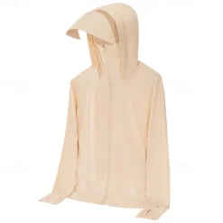 Men's Hiking Jacket Outdoor Sun Protection UPF50+ Front Zipper Lightweight Jacket Full Zip Fishing Camping / Hiking / Caving White Army Green Blue Light Grey Khaki