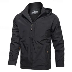 Men's Hiking Jacket Outdoor Windproof Lightweight Jacket Windbreaker Jacket Traveling Black Army Green Khaki Dark Blue