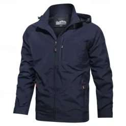 Men's Hiking Jacket Outdoor Windproof Lightweight Jacket Windbreaker Jacket Traveling Black Army Green Khaki Dark Blue