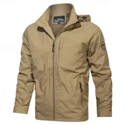 Men's Hiking Jacket Outdoor Windproof Lightweight Jacket Windbreaker Jacket Traveling Black Army Green Khaki Dark Blue