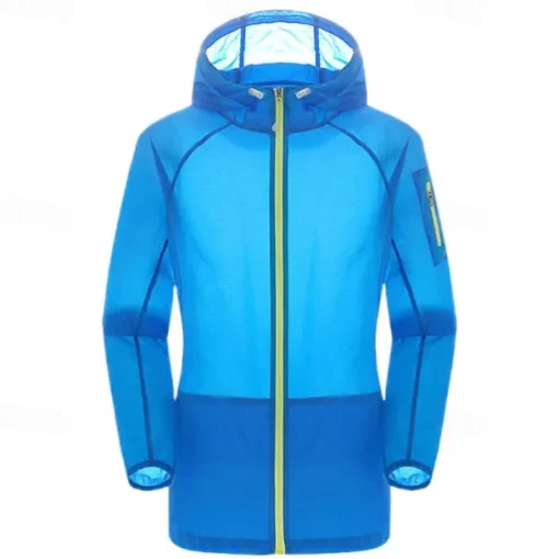 Men's Hiking Jacket Outdoor Sun Protection Breathable Lightweight Jacket Windbreaker Jacket Traveling Black White Pink Royal Blue Blue