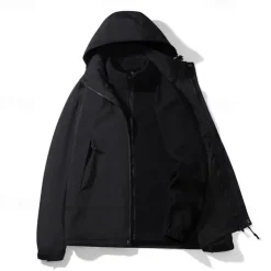 Men's Hiking Jacket Rain Jacket Hardshell Jacket Winter Outdoor Color Block Thermal Warm Windproof Water Resistant 3-in-1 Jacket Windbreaker Jacket Traveling Black White Green