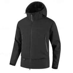 Men's Hiking Jacket Winter Outdoor Waterproof Windproof Front Zipper Lightweight Jacket Full Zip Camping / Hiking / Caving Black White Orange Green