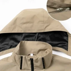 Men's Hiking Jacket Winter Outdoor Waterproof Windproof Front Zipper Lightweight Jacket Full Zip Camping / Hiking / Caving Black White Orange Green