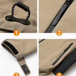 Men's Hiking Jacket Winter Outdoor Waterproof Windproof Front Zipper Lightweight Jacket Full Zip Camping / Hiking / Caving Black White Orange Green