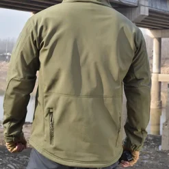 Men's Hiking Jacket Winter Outdoor Waterproof Windproof Front Zipper Lightweight Jacket Full Zip Camping / Hiking / Caving Dark Grey Black Army Green Khaki