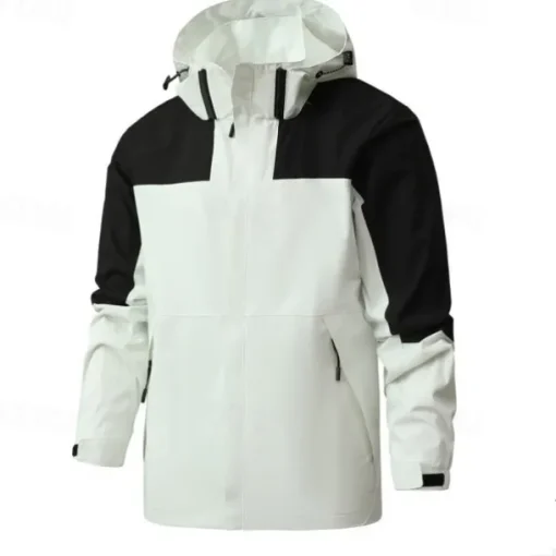 Men's Hiking Jacket Winter Outdoor Waterproof Windproof Front Zipper Lightweight Jacket Full Zip Camping / Hiking / Caving Black Blue Brown Beige