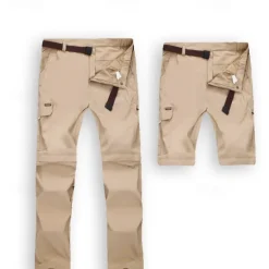 Men's Hiking Pants Trousers Convertible Pants / Zip Off Pants Solid Color Summer Outdoor Comfort Quick Dry Breathable Wear Resistance Bottoms Army Green Grey Khaki Black Hunting Fishing Climbing S M