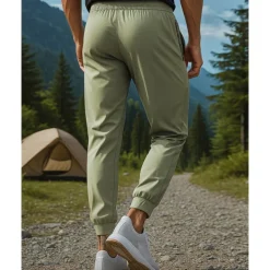 Men's Hiking Pants Trousers tracksuit bottoms Outdoor Regular Fit Waterproof Windproof Breathable Quick Dry Pants / Trousers Elastic Waist Black Dark Green Camping / Hiking Golf Running XS S M L XL
