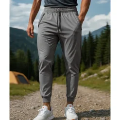 Men's Hiking Pants Trousers tracksuit bottoms Outdoor Regular Fit Waterproof Windproof Breathable Quick Dry Pants / Trousers Elastic Waist Black Dark Green Camping / Hiking Golf Running XS S M L XL