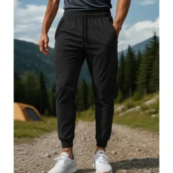 Men's Hiking Pants Trousers tracksuit bottoms Outdoor Regular Fit Waterproof Windproof Breathable Quick Dry Pants / Trousers Elastic Waist Black Dark Green Camping / Hiking Golf Running XS S M L XL