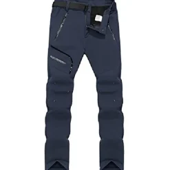 Men's Hiking Pants Trousers Fleece Lined Pants Softshell Pants Winter Outdoor Thermal Warm Windproof Breathable Quick Dry Pants / Trousers Bottoms Female black Female Army Green Fishing Climbing