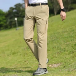 Men's Hiking Pants Trousers Outdoor Regular Fit Breathable Quick Dry Soft Sweat wicking Bottoms Dark Grey Black Camping / Hiking Hunting Fishing S M L XL XXL