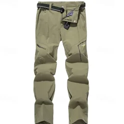 Men's Hiking Pants Trousers Summer Outdoor Waterproof Comfort Breathable Quick Dry Spandex Zipper Pocket Pants / Trousers Bottoms Dark Grey Black Dark Green Khaki Hunting Fishing Climbing M L XL XXL