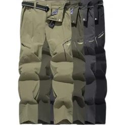 Men's Hiking Pants Trousers Summer Outdoor Waterproof Comfort Breathable Quick Dry Spandex Zipper Pocket Pants / Trousers Bottoms Dark Grey Black Dark Green Khaki Hunting Fishing Climbing M L XL XXL