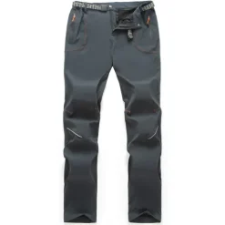 Men's Hiking Pants Trousers Summer Outdoor Windproof Breathable Water Resistant Quick Dry Bottoms Zipper Pocket Elastic Waist Black Army Green Hunting Fishing Climbing S M L XL XXL / Lightweight