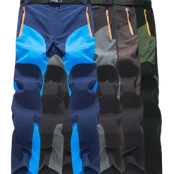 Men's Hiking Pants Trousers Patchwork Summer Outdoor Waterproof Windproof Breathable Quick Dry Pants / Trousers Bottoms Army Green Grey Camping / Hiking Hunting Fishing S M L XL XXL / Stretchy