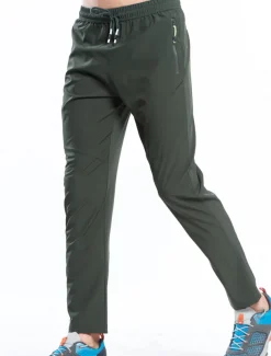 Men's Hiking Pants Trousers Summer Outdoor Comfort Multi-Pockets Quick Dry Lightweight Spandex Elastane Elastic Waistband Drawstring Zipper Pocket Pants / Trousers Bottoms Army Green Grey Khaki Black