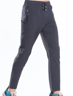 Men's Hiking Pants Trousers Summer Outdoor Comfort Multi-Pockets Quick Dry Lightweight Spandex Elastane Elastic Waistband Drawstring Zipper Pocket Pants / Trousers Bottoms Army Green Grey Khaki Black