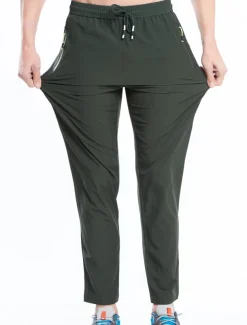 Men's Hiking Pants Trousers Summer Outdoor Comfort Multi-Pockets Quick Dry Lightweight Spandex Elastane Elastic Waistband Drawstring Zipper Pocket Pants / Trousers Bottoms Army Green Grey Khaki Black